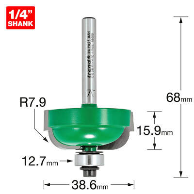 Trend CRAFTPRO Radiuslagergeführte Oberfräse 38,6 mm 15,9 mm 1/4''