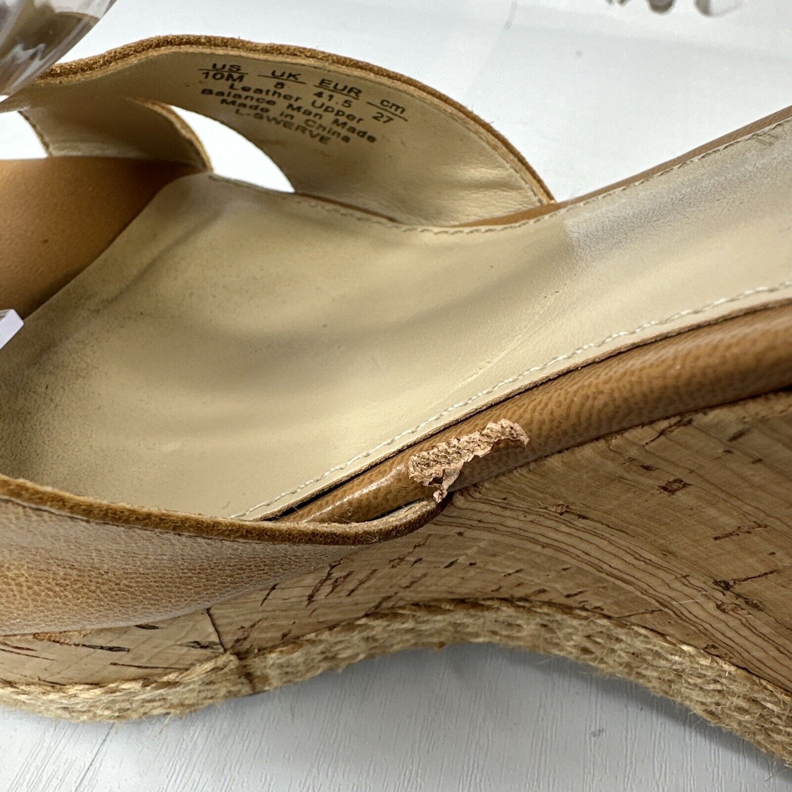 Franco Sarto Sandals L-Swerve Womens Sz 10M Beige… - image 10