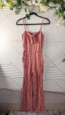 ROXY Women's Jumpsuit Tie Front Sleeveless Flowy Viscose Floral Size XS