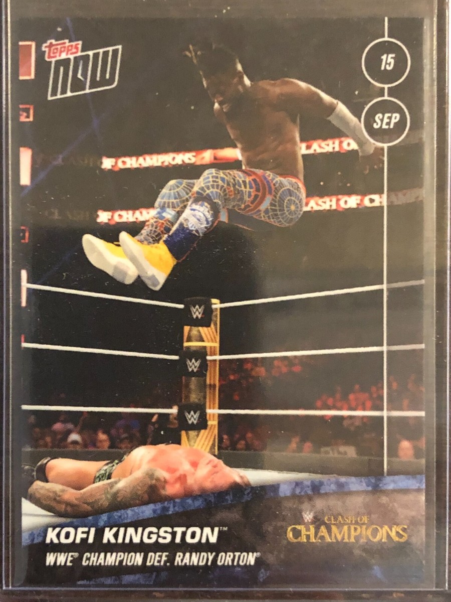 2019 Topps Now WWE #65 Kofi Kingston Randy Orton Clash of