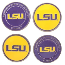 LSU TIGERS GOLF BALL MARKERS "NEW" 4 PACK SPECIAL "GO TIGERS"