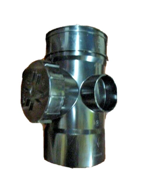 Wavin Osma Soil Solvent Weld Bossed Access Pipe 4"" 110mm Black 4s474b
