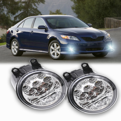 Pair For 2007-2011 Toyota Camry LED Front Bumper Fog Lights Driving Lamps