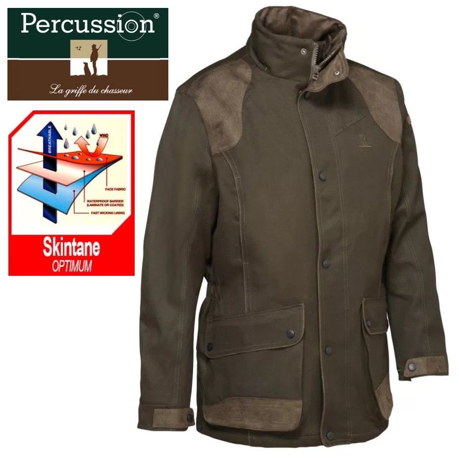 Chaquetón Caza Percussion Skintane Caza Impermeable Parka Chaqueta