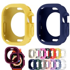 Colorful Silicone TPU Cover for Apple Watch Ultra 49mm Protective Frame Coverage