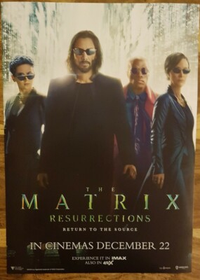 Cineworld Exclusive A3 The Matrix Resurrections Poster Keanu Reeves 