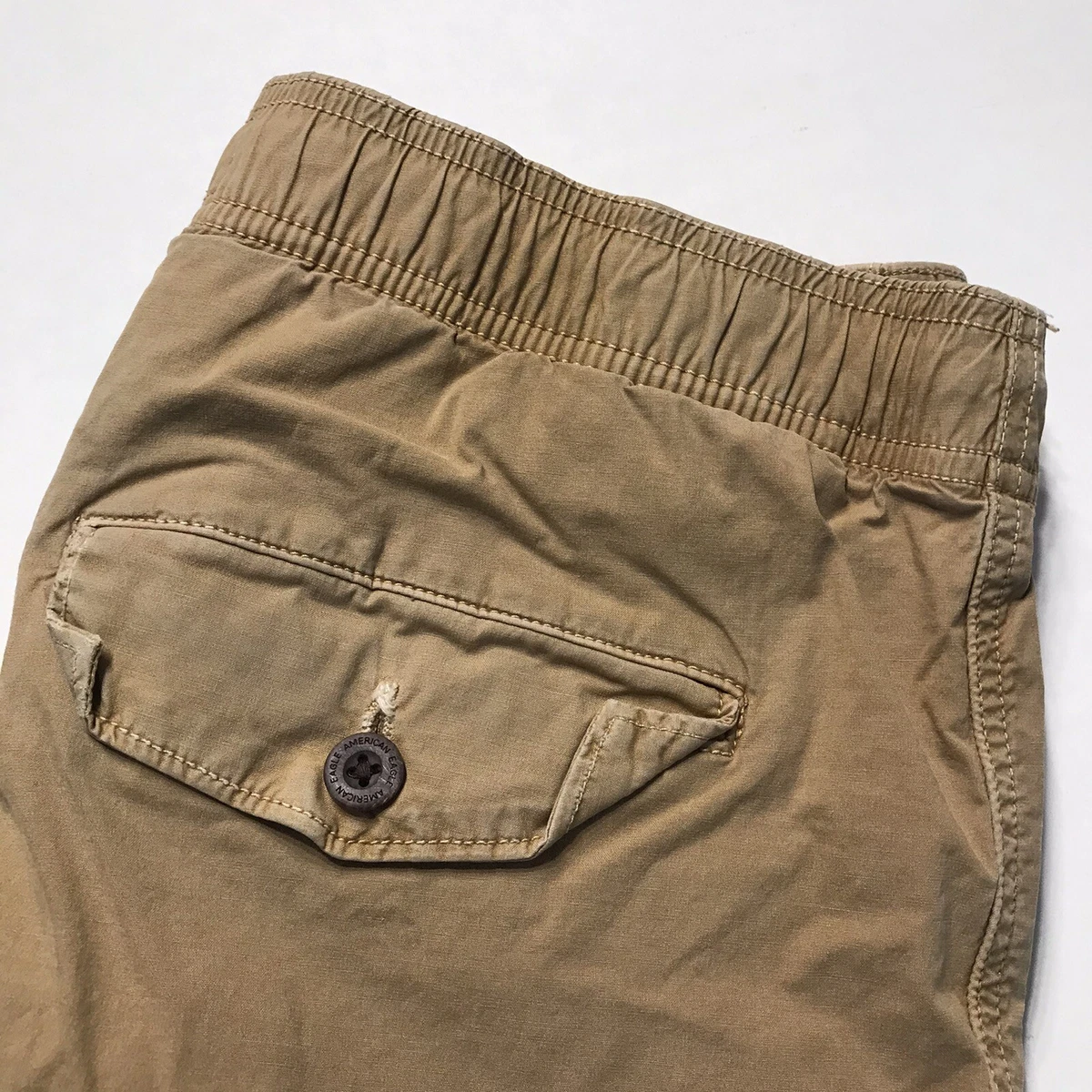 American Eagle Next Level Flex Men s Khaki Joggers Sz Small eBay