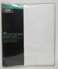 Living Solutions 4 Piece Deluxe Queen Sheet Set 100 Polyester White G-21