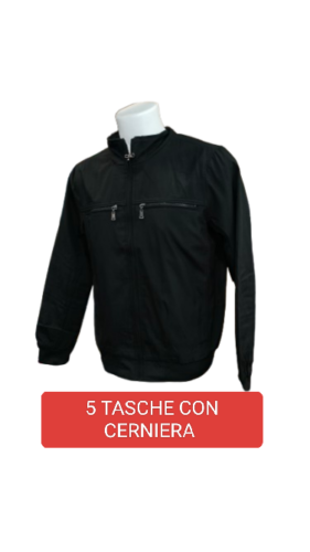 Giubbotto Uomo MULTITASCHE leggero primaverile Giacca a Vento Giubbino FINO 4XL - Foto 2 di 9