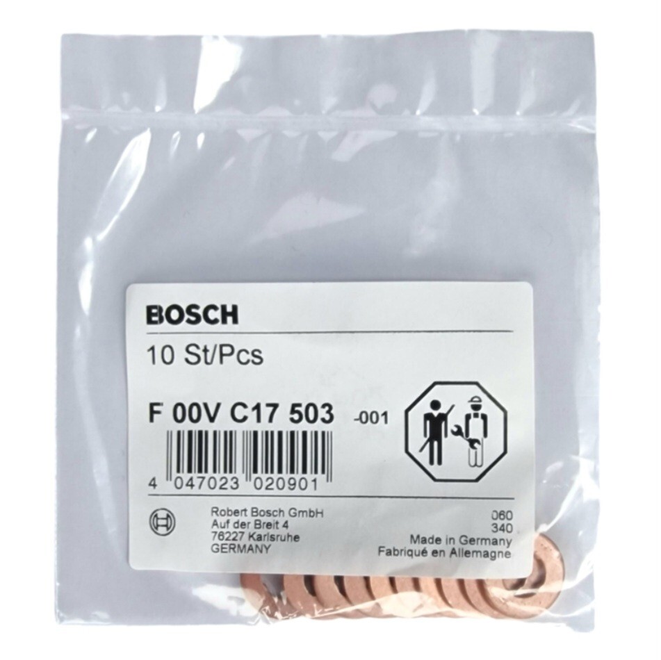 Genuine Bosch Fiat Ducato Van 2.3D 130 / 140 Multijet Injector Copper Washers