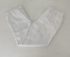Oska White Linen Trousers Wide Leg Size 3 (14 / 16) UK Women’s