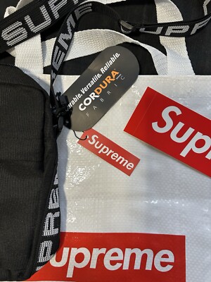 Supreme Shoulder Bag (SS18) Black Cordura | eBay UK