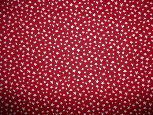 Feuille de berceau ajustée main en coton rouge avec étoiles blanches - Photo 1/2