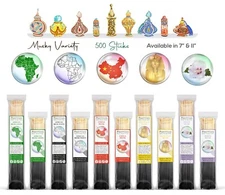 500 Incense Sticks 7 " & 11" Bulk Variety Pack Wholesale Lot Hand Dipped Mix