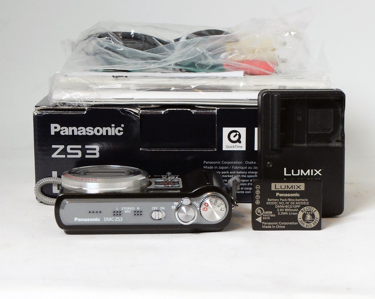 Panasonic Lumix DMC-ZS3 10.1MP Black Digital Camera 12x Panasonic Lumix DMC-ZS3 10.1MP Black Digital Camera 12x