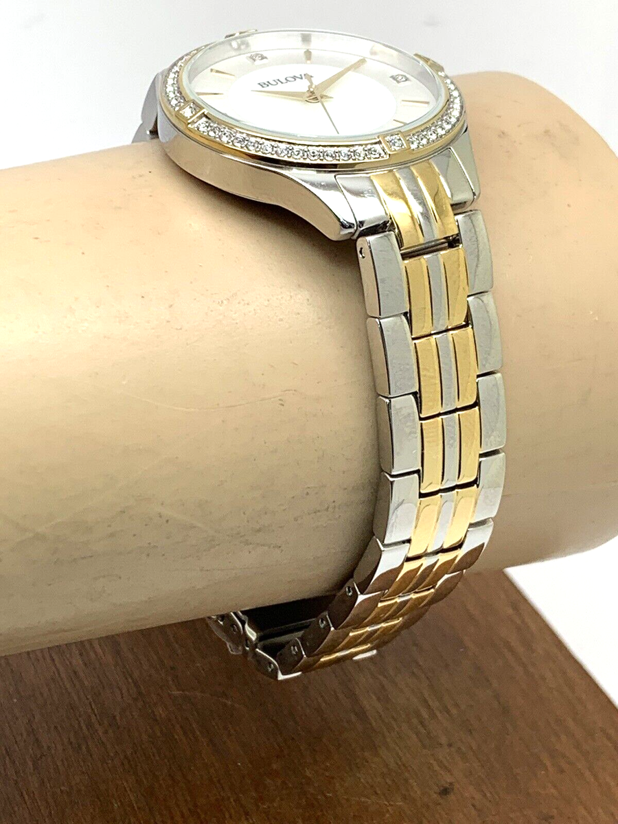 Bulova Women\'s Watch 98L273 Mother of Pearl Dial Crystal Accent Two Tone Bulova Women main image 4