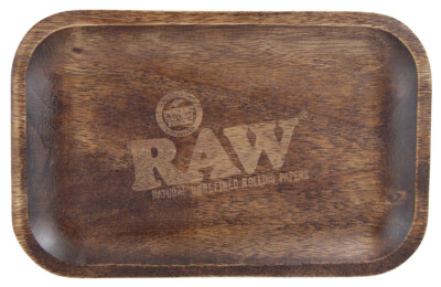 3x RAW Wooden Tray Drehtablett Holz small 28x17,5cm