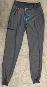 FIGS Technical Collection Scrub Pants Gray Jogger pockets Women's Size XS