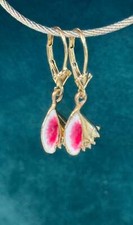 PENDIENTES MINI CARACOLA HECHOS A MANO ORO MACIZO REAL 14K