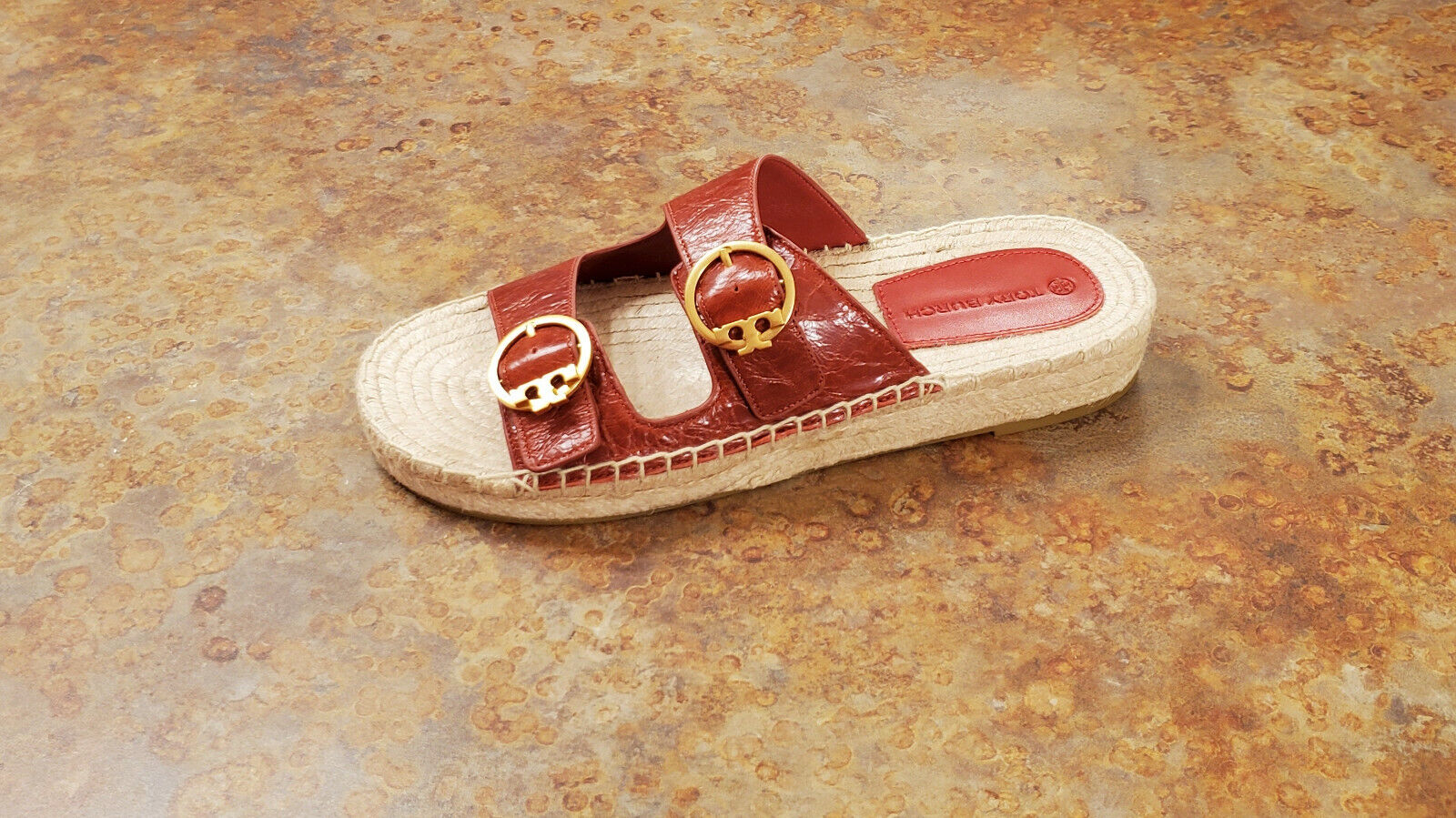 New! Tory Burch 'Selby' Two-Band Espadrille Slide Sandals Womens 8 M MSRP  $265 | eBay