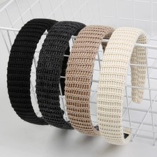 4 PCS Wide Knitted Hairbands Trendy NonSlip Headband Fashion Neutral Hair