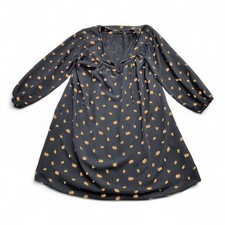 Madewell Floral Babydoll Dress S Ruffle V-Neck Long Sleeve