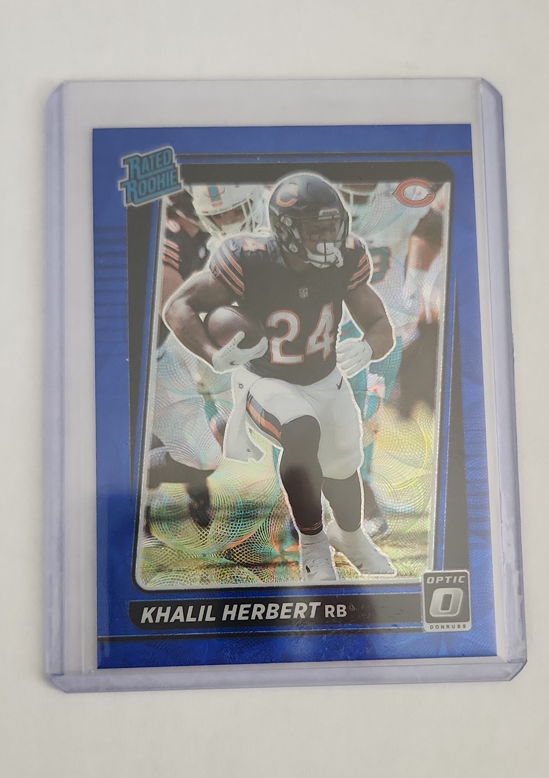 2021 Panini Donruss Optic - Rated Rookie Khalil Herbert #293 Blue Scope Prizm...