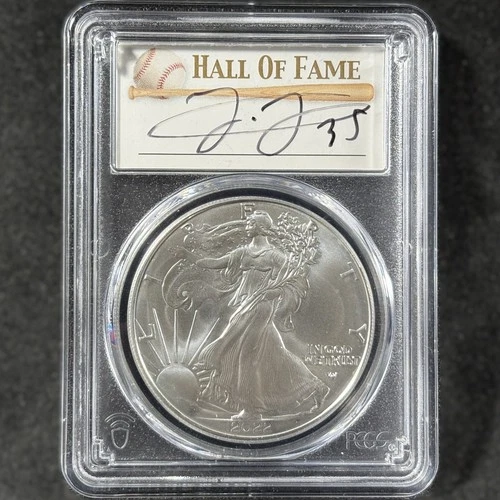 2022 Frank Thomas Autograph Silver Eagle Baseball Hall Of Fame FDOI MS 70 Pop 7
