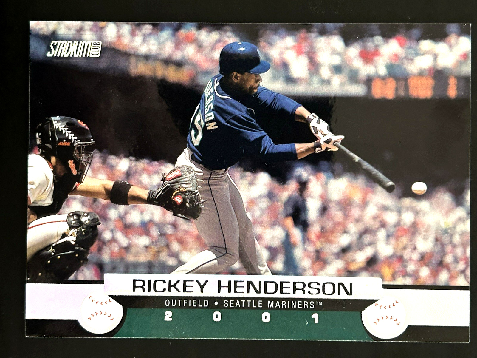 2001 Stadium Club Rickey Henderson #89 Seattle Mariners HOF *Read Shipping Deal*