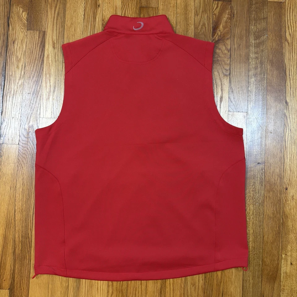 Chaleco de golf Zero Restriction para hombre XL Tour Series 1/4 cremallera cuello falso pulóver rojo Foto 2 de 4
