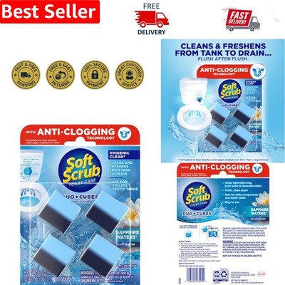 Sapphire Waters In-Tank Toilet Cleaner Duo-Cubes - 4 Count for Lasting Freshness