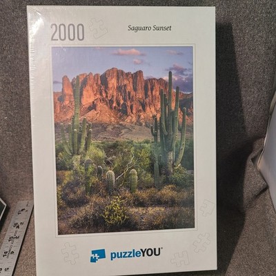 Saguaro Sunset 2000 Piece Puzzle by Puzzleyou Premium Quality New Sealed