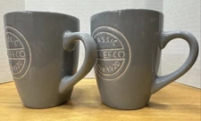 2 Set Classic Coffeeco Coffee Mugs  “Since 1920”~Novelty 16 OZ. Pale Blue 4 Inch