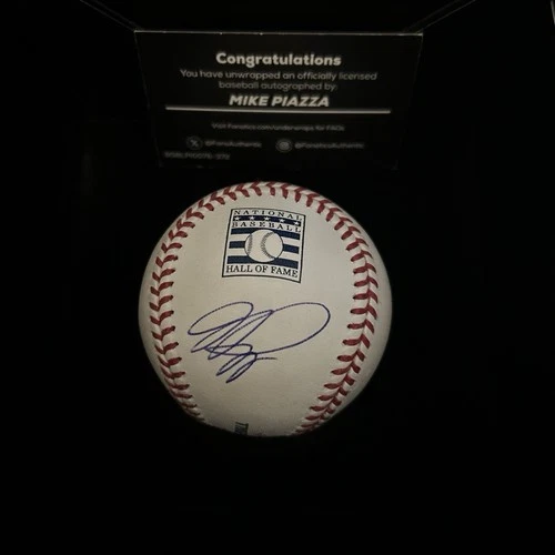 Mike Piazza Signed Autographed HOF Baseball Fanatics COA + MLB HOLO Mets