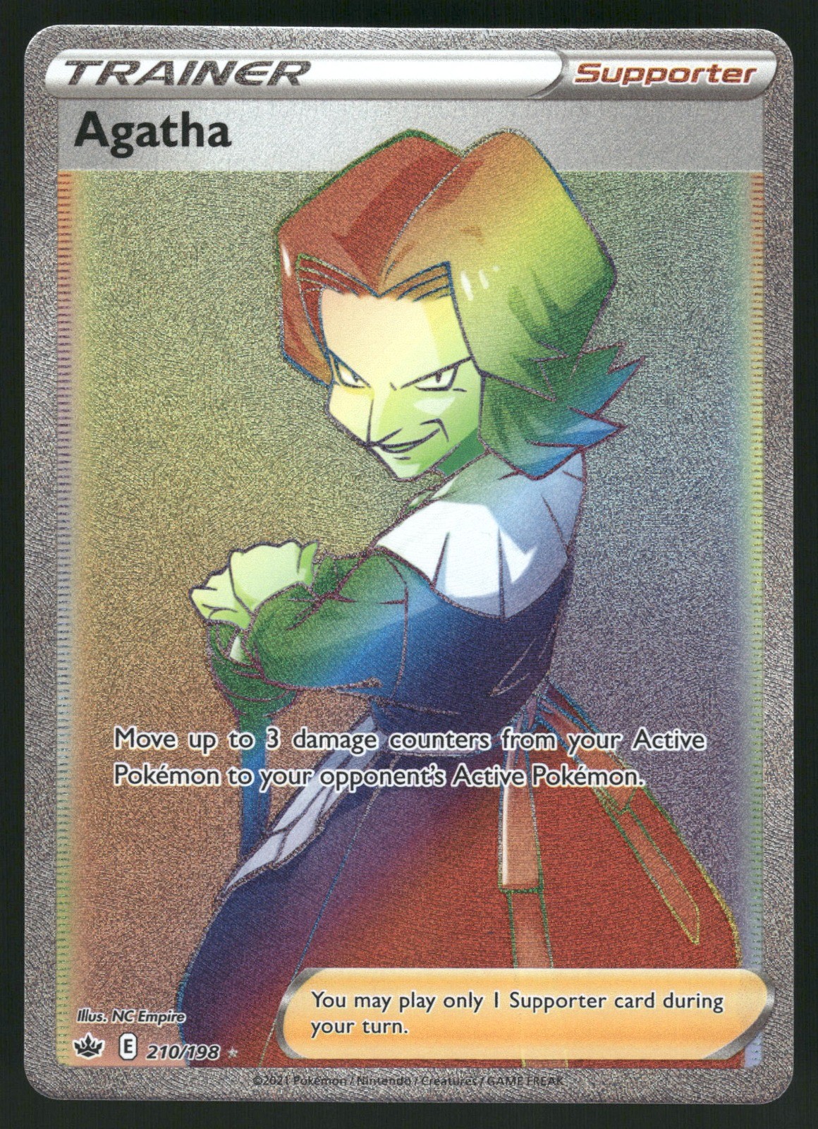 Agatha (Secret) Secret Rare SWSH06: Chilling Reign 210/198 NM