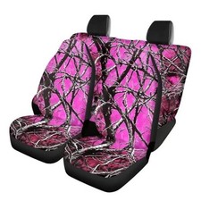 Car Seat Cover For Cars Suv Sedans Print Automotive Seat Pink Camo Oak Hunting