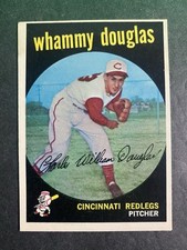 1959 Topps Baseball Whammy Douglas Cincinnati Redlegs Whiteback Card #431 (a)