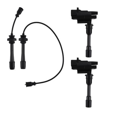 Set of Ignition Coils + Wires for Mazda Protege5 L4 2.0L 2002-2003 FP8518100C