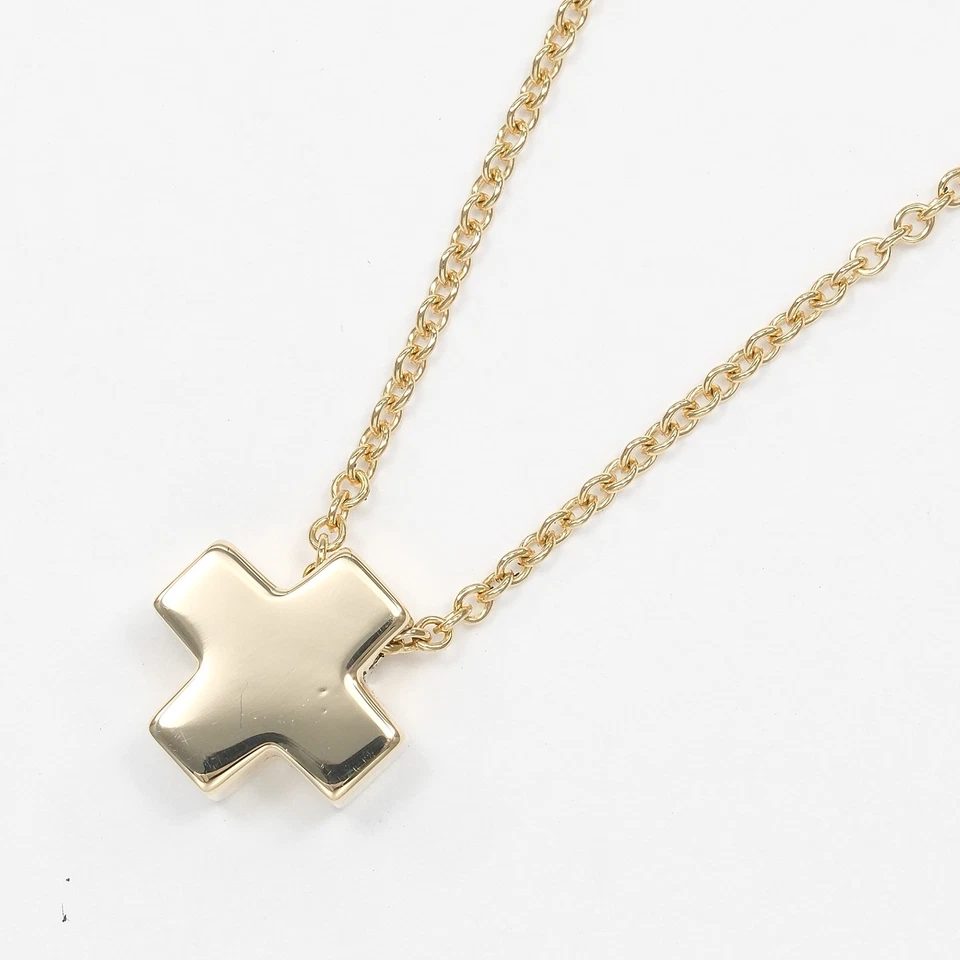 TIFFANY&Co. Cruciform Roman Cross Necklace K18 yellow gold cross 3.4g Women - Image 3 of 4