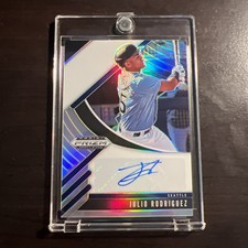 2020 Panini Prizm Draft Picks Julio Rodriguez Silver Prizm AUTO #A-JR Mariners