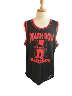 Death Row Records Hoops Mens Basketball Jersey Black Red 91 Number Size Large - Image 1 of 4
