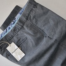 Tommy Bahama Boracay Pants Grey Solid Flat DEFECT New 35 Waist 35x32