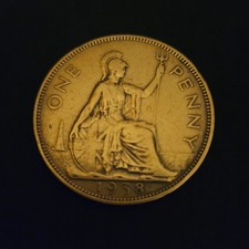 Rare  1938  George VI ONE PENNY 1d coin, High Grade 88Years Old!