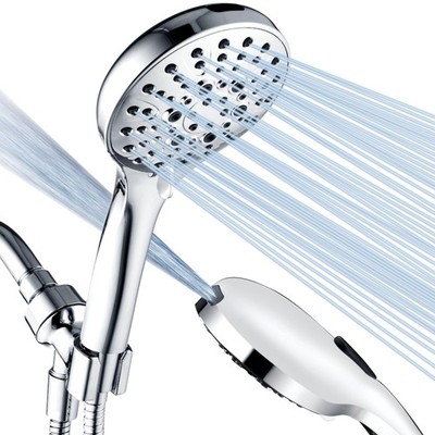 BRIGHT SHOWERS High Pressure Shower Head with  2.5 Gallon Per Minute, Chrome