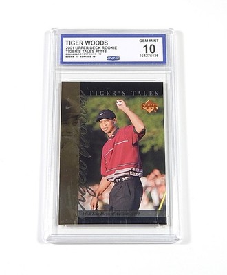 2001 Upper Deck Tiger's Tales Tiger Woods RC #TT18 CCG 10