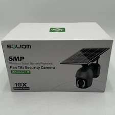 Solar Cellular Security Camera Wireless Outdoor 5MP 4G LTE with 10X Optical Zoom