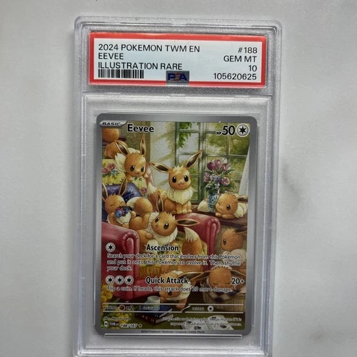 PSA 10 Eevee 188/167 Pokemon Twilight Masquerade Full Art Graded Card