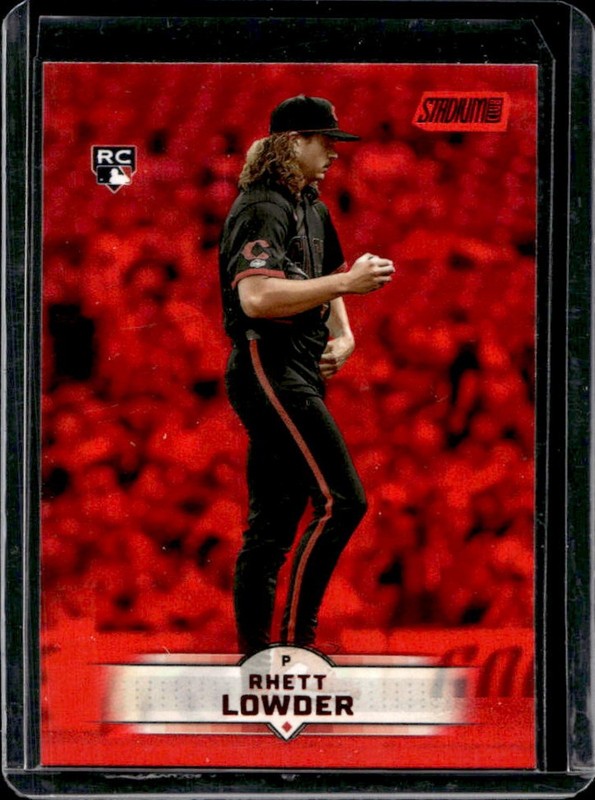 2025 Topps Stadium Club Rhett Lowder RC Red Foil Rookie #95 Reds