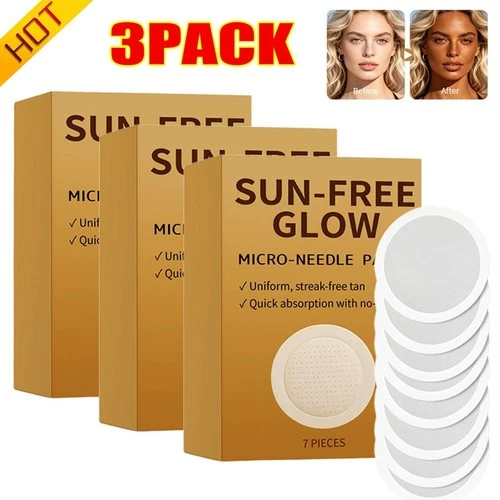 Sun-Free Glow Micro-Needle Patch, 2026 Natural Streak-Free Bronze Tan ~ 1-5BOX