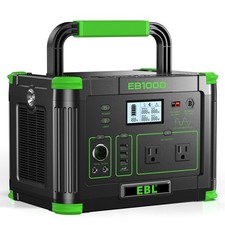 1000W 999Wh Power Station Portable Charger Generator LiFePO4 Battery With Solar